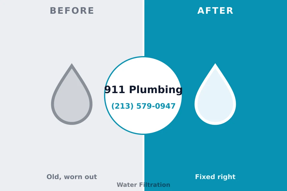 Before and after: plumbing company Gillespie, IL